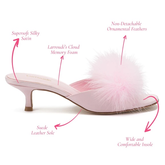 Larroude Marilyn Mule in Tulip Satin Deluxe - Size 7 - G86-16 - Picture 2 of 10